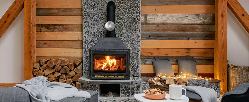 Thelin Hearth Products Direct Vent Gas Stove Fireplace Inspection in Roseville, Minnesota